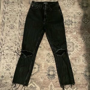 Black Abercrombie Straight leg jeans